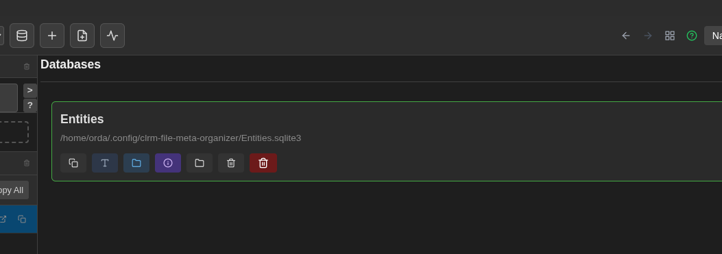 Database management view